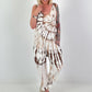 Jumpsuit mit Batikmuster - weiss-beige-dunkelbraun