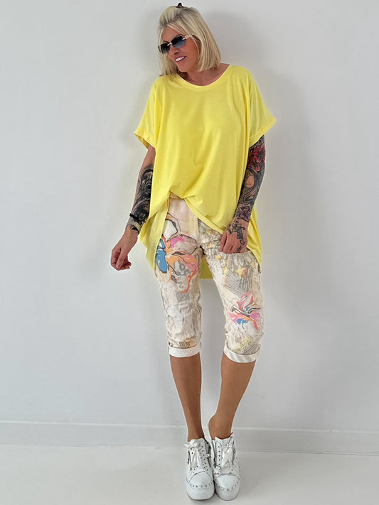 Oversized T-shirt - geel