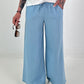Jeans with elasticated waistband - light blue