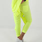 Stylische Hose im Knit-Look - neongelb