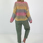 Grobstrickpullover mit Farbverlauf  - mehrfarbig