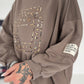 Sweater mit 3D-Print - taupe-leo