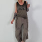 Fine Knit Top with Leopard Patch - chocolate