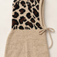 Knitted Balaclava - taupe-leopard-multicolored