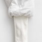 Winter jacket with cuffs and hood - white-pink