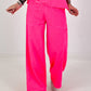 Sweatpants with large side pockets - neon pink