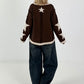 Sweatshirt mit trendigen Sternelementen- schoko