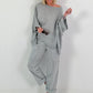 Oversized Linen Shirt - Grey