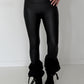 Lederleggings - schwarz