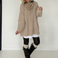 Rippstrickpullover - beige