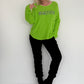 Weicher Pullover Whatever - grün