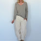 Basic Shirt mit V-Neck - taupe