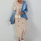 Jeans Blazer mit Ösendetails
