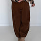 Baby corduroy harem pants Hope - chocolate