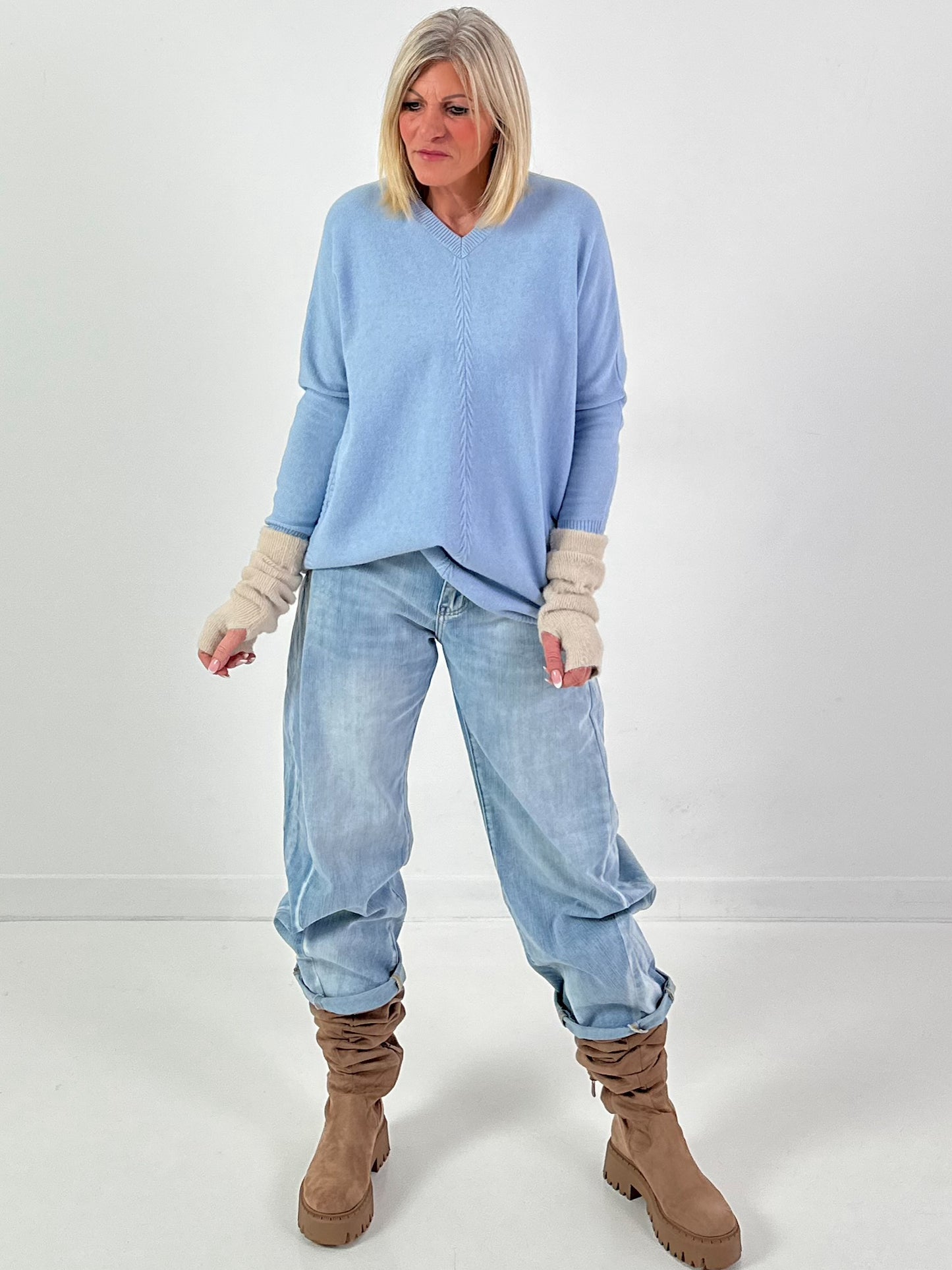 Jeans model "Twin Seam" - blue denim