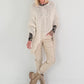 Soft Oversized Chunky Knit Sweater - beige