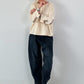 Sweatshirt SWEET mit Leo-Print - beige