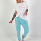 T-Shirt Statement - weiss-hellblau