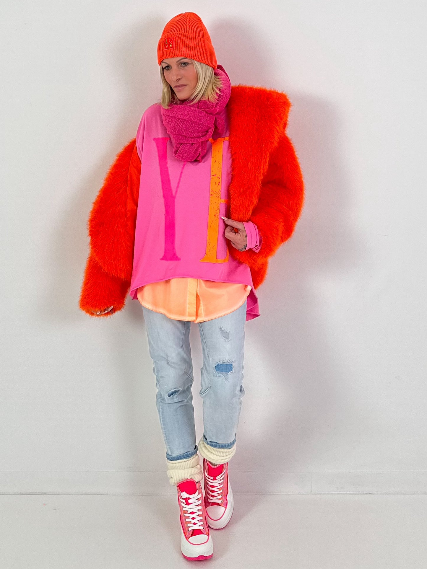 Sjaalmodel "Soft Snug" - roze