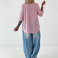 T-Shirt mit halben Arm - rosa