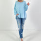 Sweatshirt Modell "Backheart" - hellblau