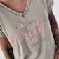 T-shirt with statement print - taupe