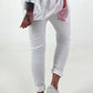 Pants with stars - white