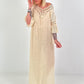 Ibiza Kleid mit Häkeleinsätzen - beige