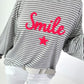 Shirt mit Streifen Smile - grau-weiss