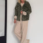 Oversized Cordjacke - oliv