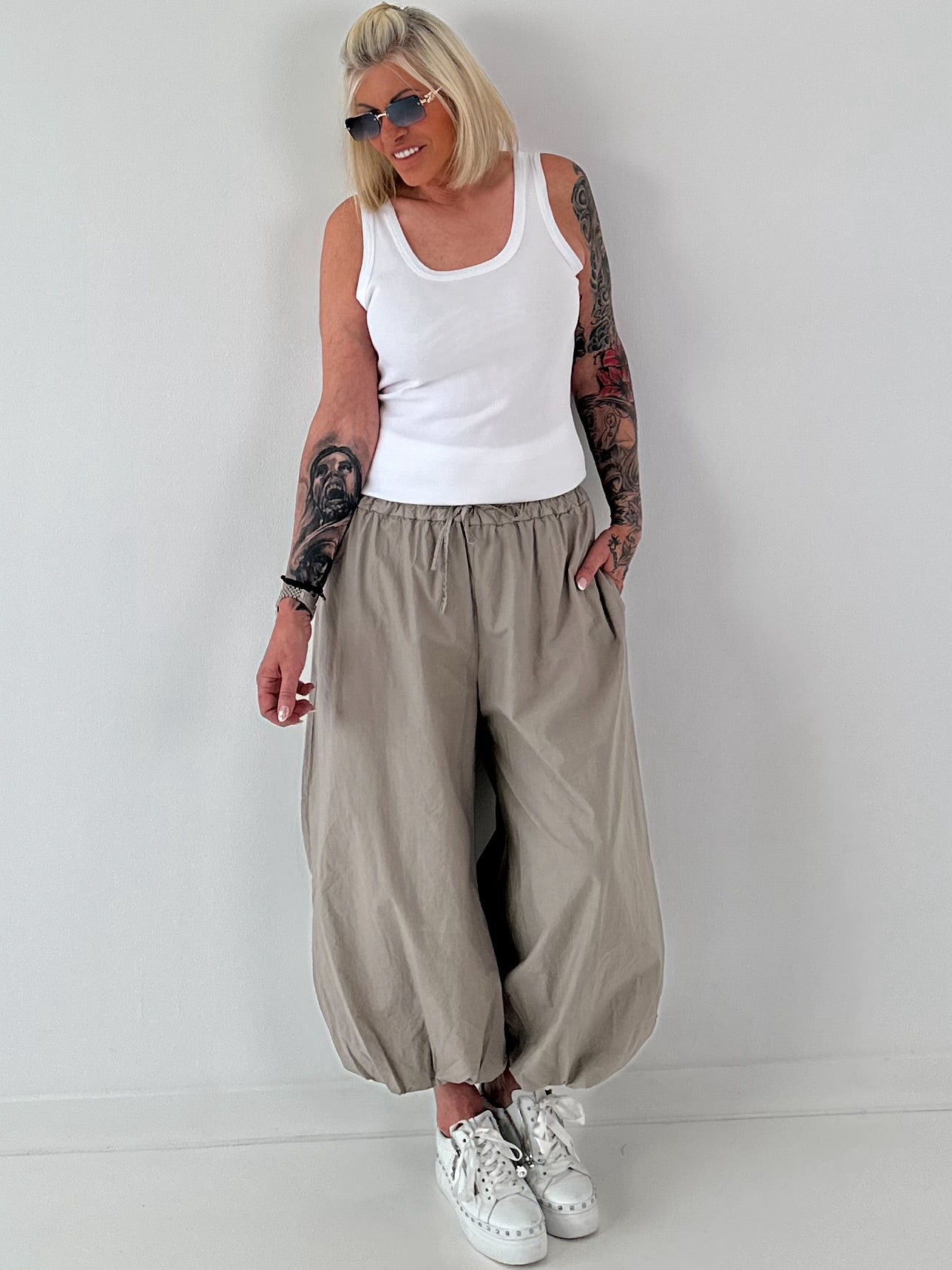 Ballon Hose  -taupe
