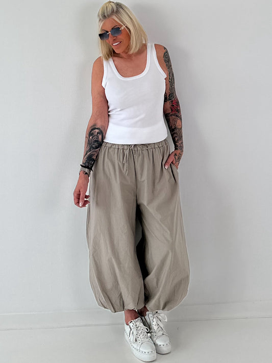 Geribbelde tanktop stonewashed - wit