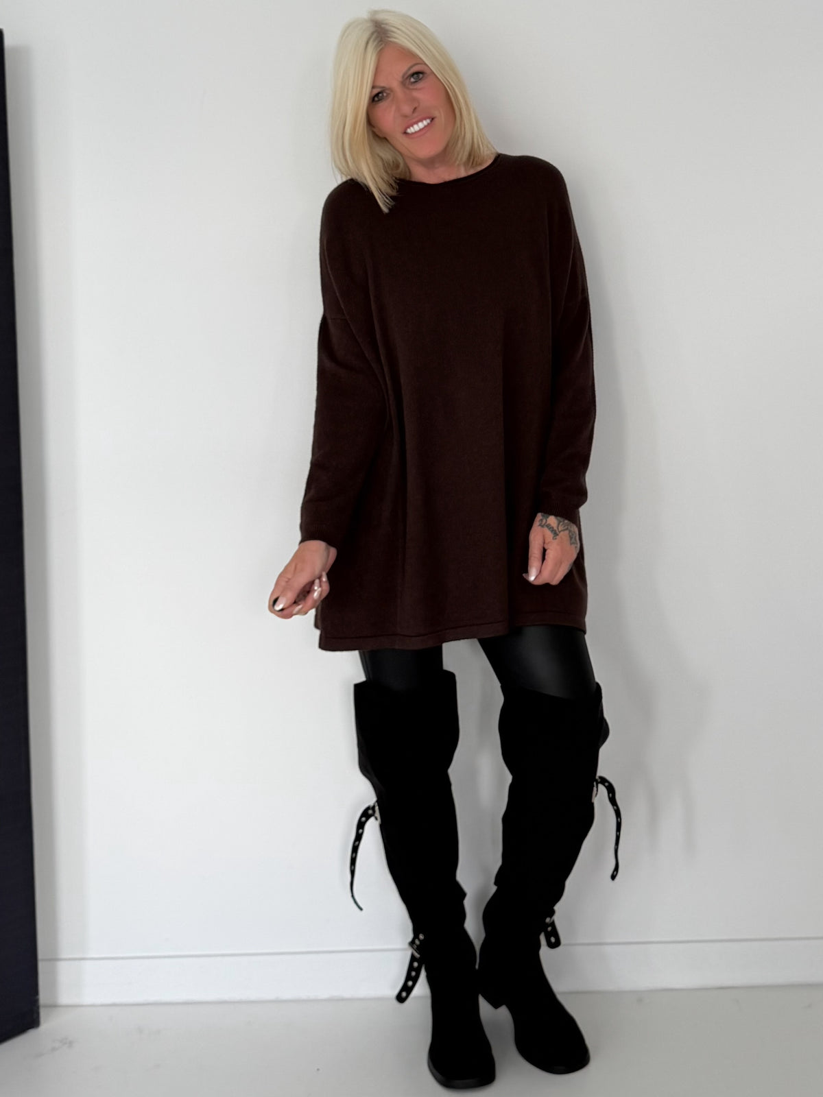 Longpullover - mokka