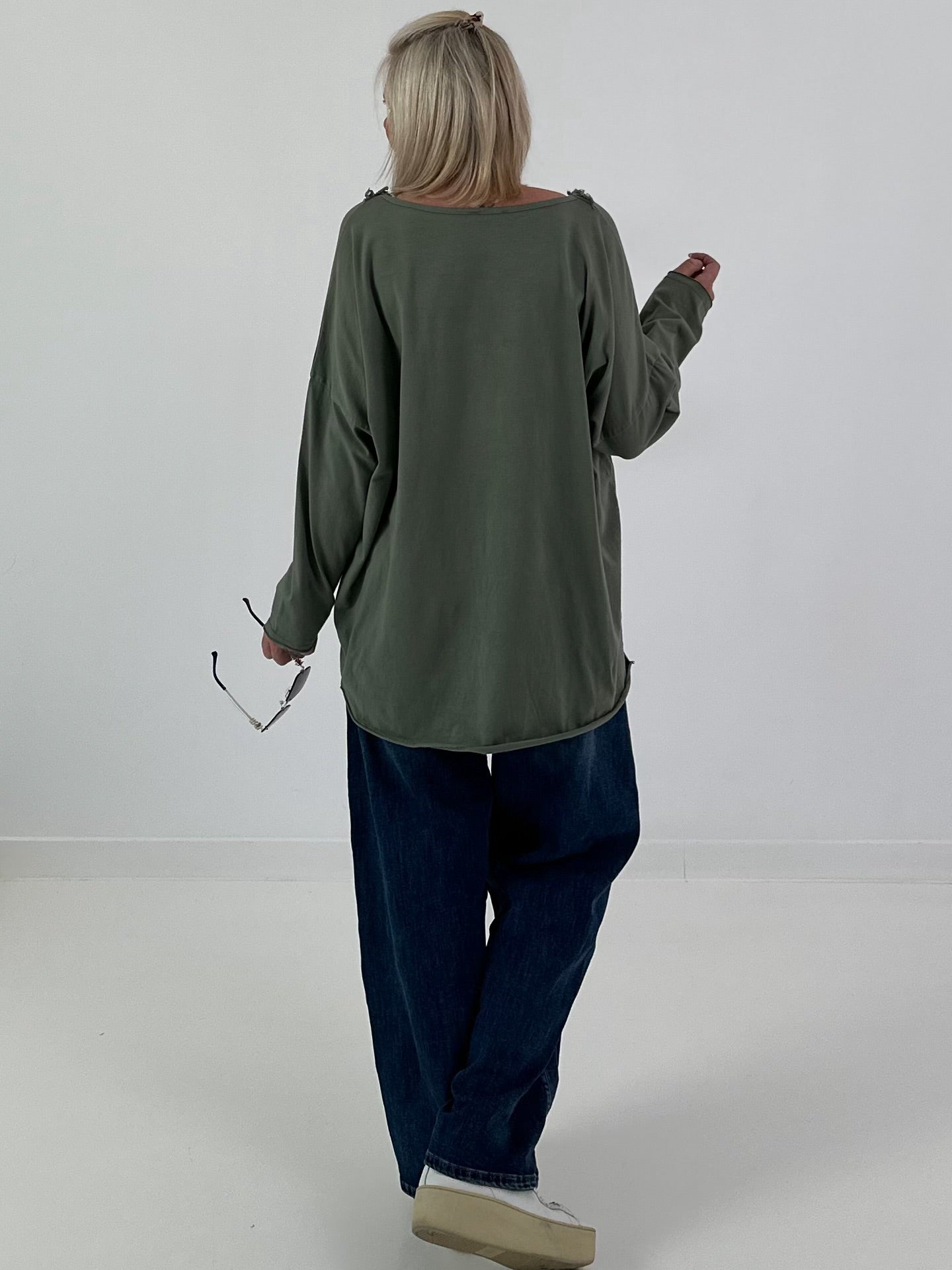 Oversized Shirt Unlock Your Dreams - olive