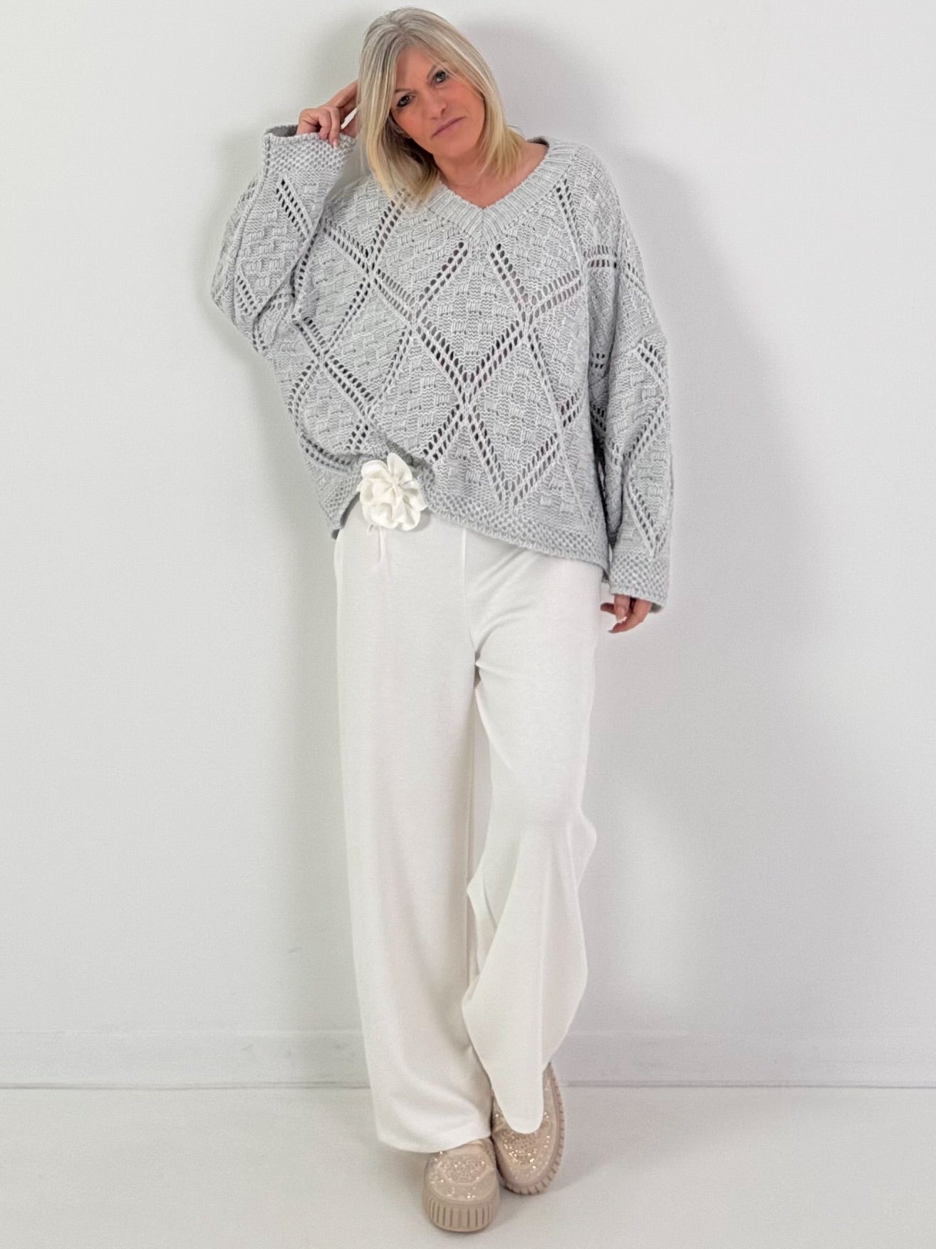 Trui model "Soft Structure" - grijs