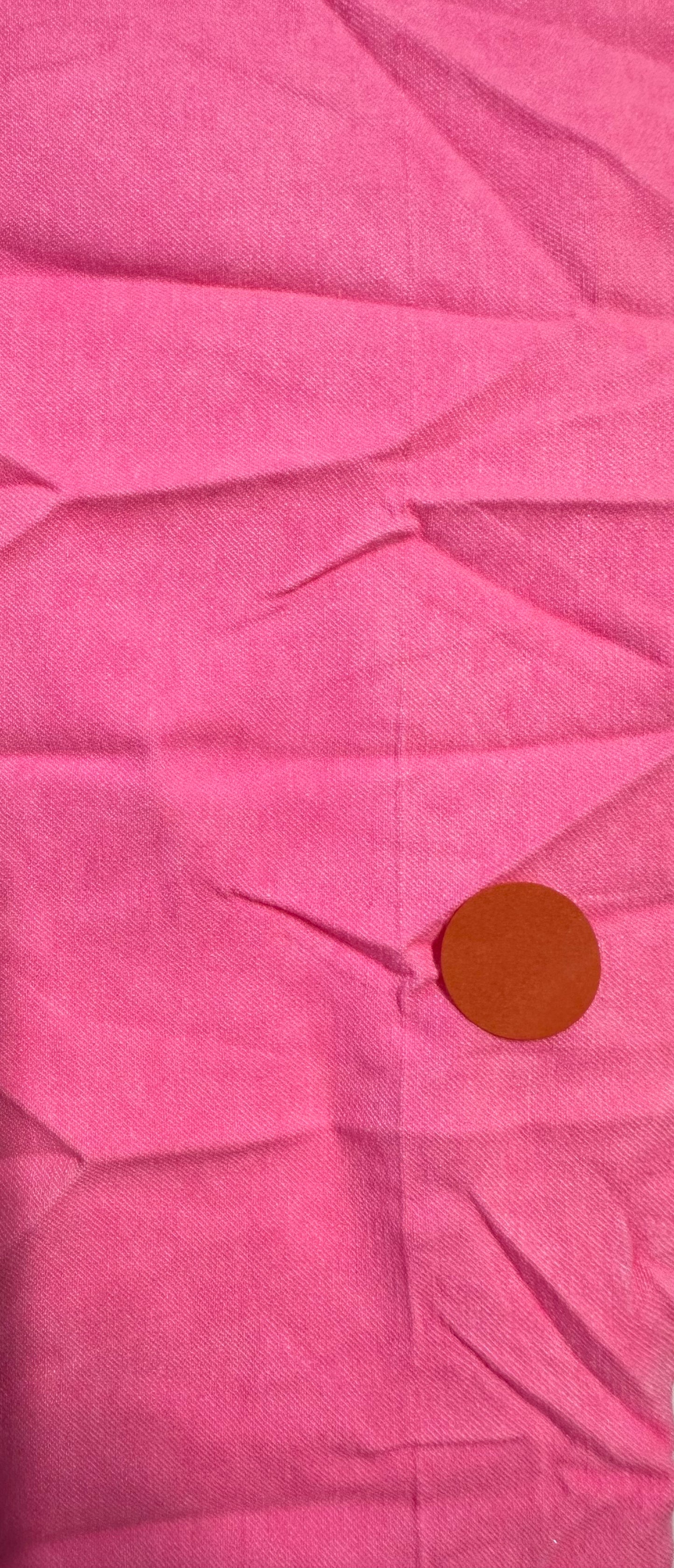 2. Wahl Hose mit Häkelblumen - neonpink