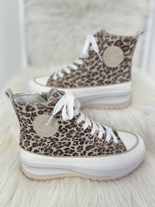High-Top Sneaker Leo - white-beige