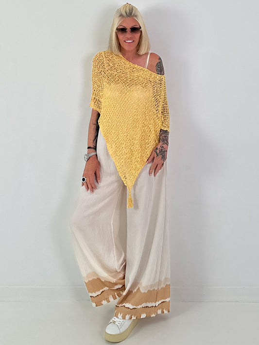 Summer poncho - yellow