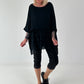 Tunika im Layer-Look - schwarz