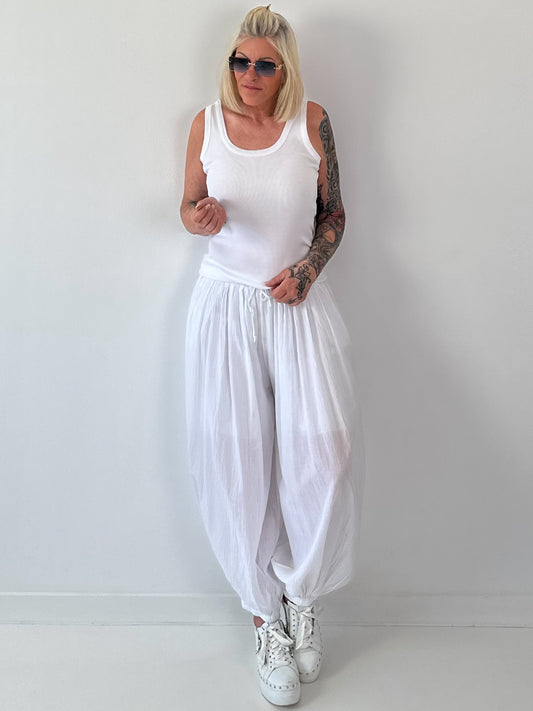 Ripp Tank Top  stone washed - weiss