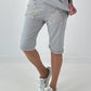 Sweatshort Leo met studs - zwart-wit