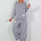 Zweiteiler mit Statement Patch - grau