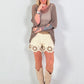 Crochet shorts - cream-taupe