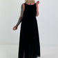 Sommerkleid mit Raff-Detail - schwarz