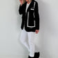 Blazer mit Statement Patch - schwarz