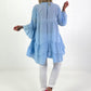 Tunic/Dress with Terry Appliqué - light blue