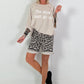 Sweat Short Leo mit Nieten - beige