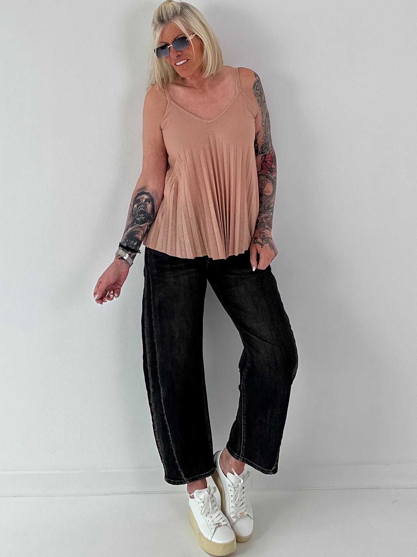 Plissee Top - rose gold
