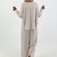 Zweiteiler mit Statement Patch - beige