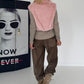 Vest in knusse imitatiebontlook - roze
